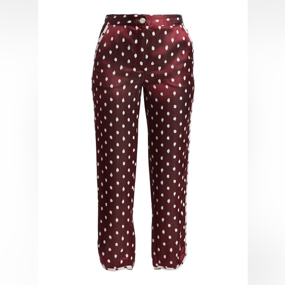 Rag & Bone Emery Polka Dot Pants in Wine - Picture 4 of 6